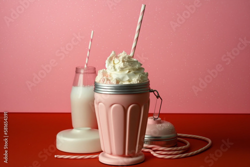 1950s milkshake made with generative ai