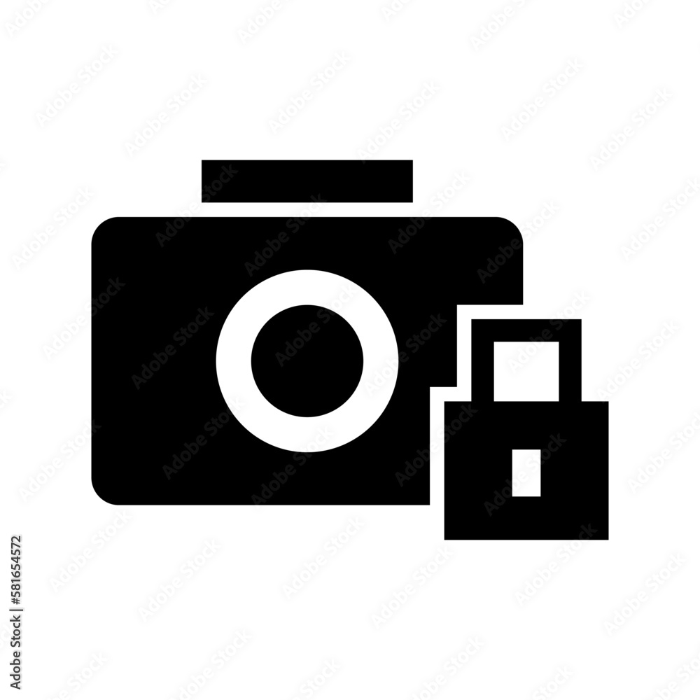 camera lock icon or logo isolated sign symbol vector illustration - high quality black style vector icons
camera lock icon or logo isolated sign symbol vector illustration - high quality black style vector icons