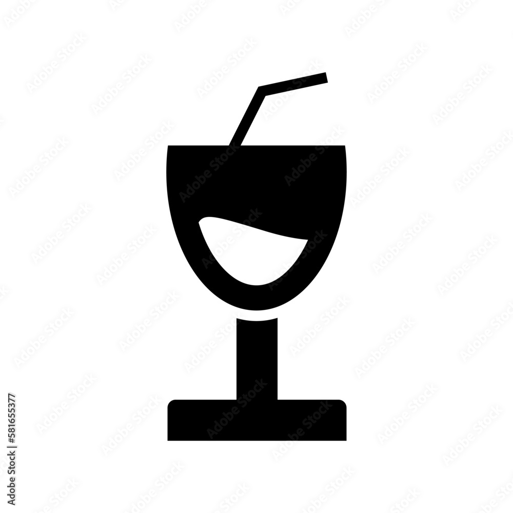 Obraz premium cocktail icon or logo isolated sign symbol vector illustration - high quality black style vector icons 