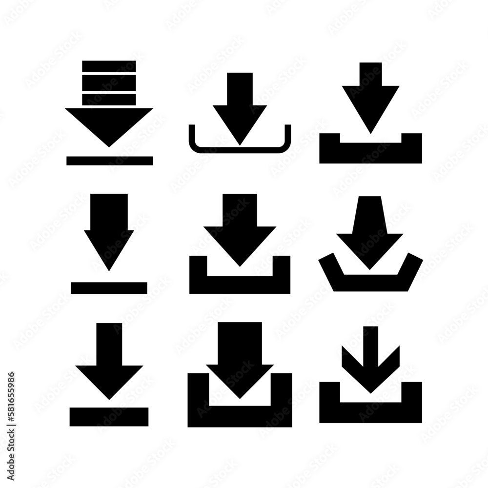 download icon or logo isolated sign symbol vector illustration - high quality black style vector icons
