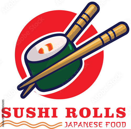 Vector illustration of sushi logo