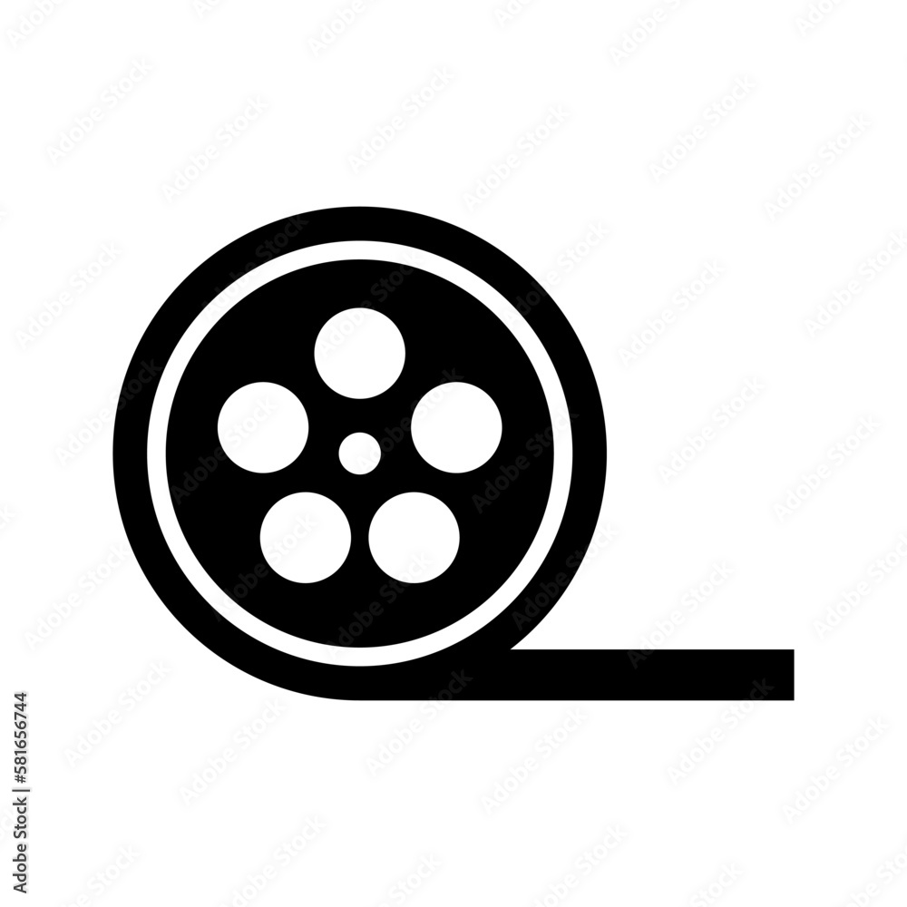 film reel icon or logo isolated sign symbol vector illustration - high quality black style vector icons
