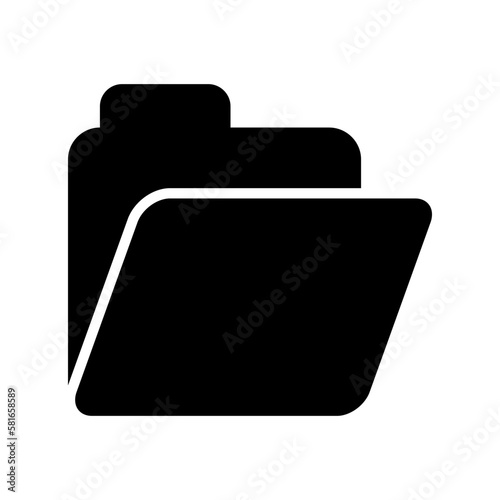 open folder icon or logo isolated sign symbol vector illustration - high quality black style vector icons 