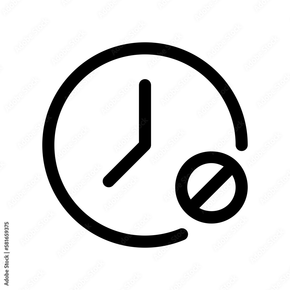 Editable countdown timer off vector icon. Part of a big icon set family. Perfect for web and app interfaces, presentations, infographics, etc Editable countdown timer off vector icon. Part of a big icon set family. Perfect for web and app interfaces, presentations, infographics, etc