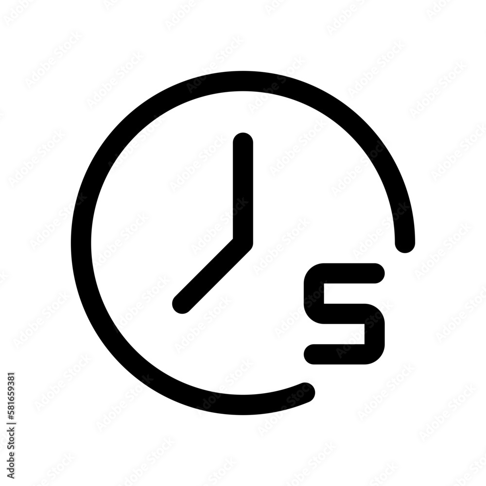 Editable Countdown Timer 5 Seconds Vector Icon Part Of A Big Icon Set Editable countdown timer 5 seconds vector icon part of a big icon set