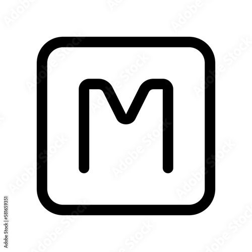 editable camera manual mode, m letter vector icon. part of a big icon set family. perfect for web and app interfaces, presentations, infographics, etc