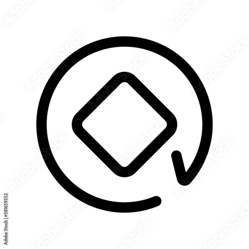 editable rotate object vector icon. part of a big icon set family. perfect for web and app interfaces, presentations, infographics, etc