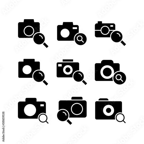 search camera icon or logo isolated sign symbol vector illustration - high quality black style vector icons 
