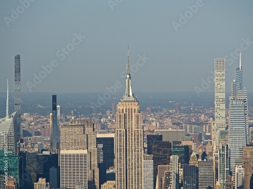 Looking over Manhattan towards Midtown from the One World Observatory on top of One World Trade Center