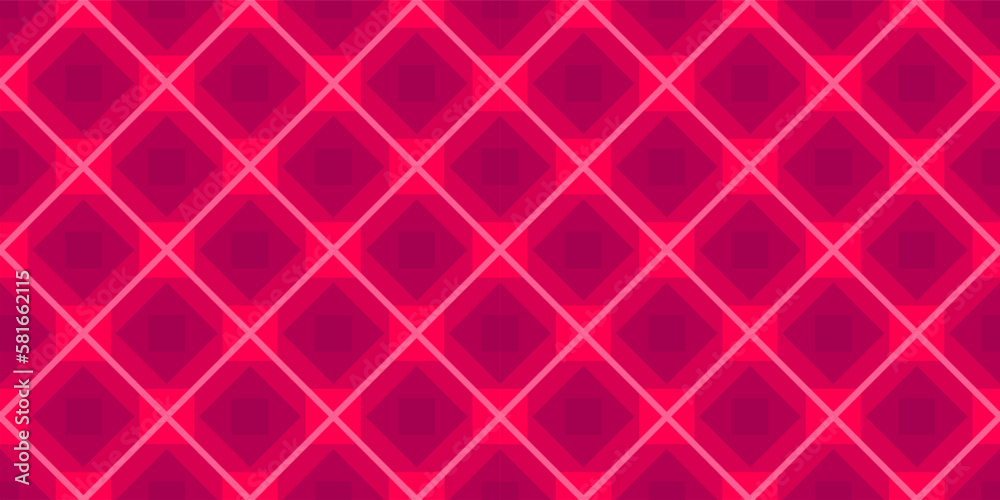 Pattern seamless diamond shaped rhombus modern vector tile decor texture graphic illustration, geometric checkered lattice square ornament red pink abstract background print repeated for fabric image