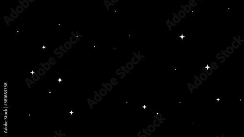 Animated Sparkle Overlay - Twinkling Stars - Seamless Loop - Isolated Background 