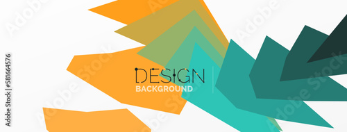 Background  creative geometric shapes composition with gradient effect. Wallpaper for concept of AI technology  blockchain  communication  5G  science  business and technology