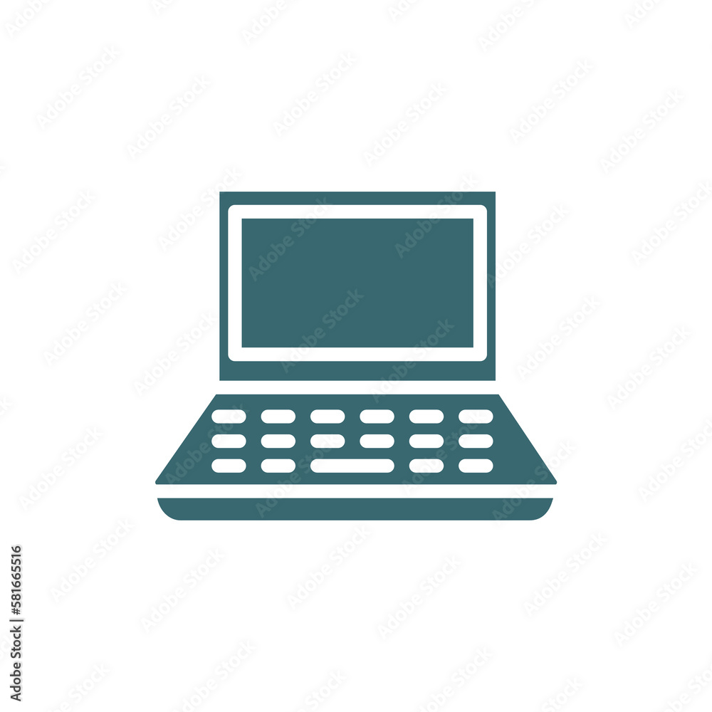 laptop icon. Filled laptop icon from ai and future technology collection. Glyph vector isolated on white background. Editable laptop symbol can be used web and mobile laptop icon. Filled laptop icon from ai and future technology collection. Glyph vector isolated on white background. Editable laptop symbol can be used web and mobile