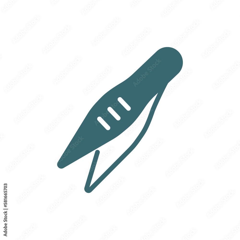 tweezers icon. Filled tweezers icon from beauty and elegance collection. Glyph vector isolated on white background. Editable tweezers symbol can be used web and mobile