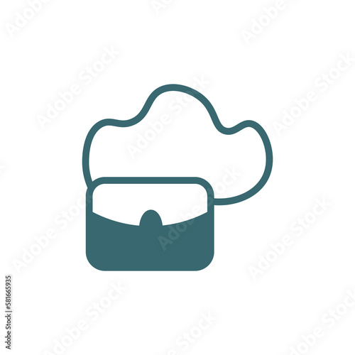 hobo bag icon. Filled hobo bag icon from clothes and outfit collection. Glyph vector isolated on white background. Editable hobo bag symbol can be used web and mobile