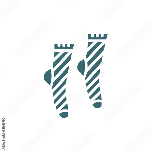 men socks icon. Filled men socks icon from clothes and outfit collection. Glyph vector isolated on white background. Editable men socks symbol can be used web and mobile
