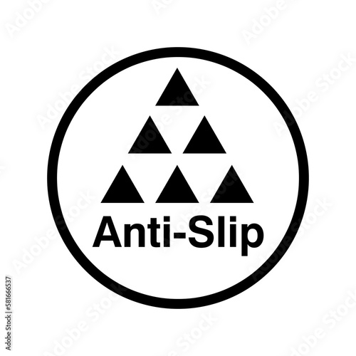 Anti-Slip sign vector flat illustration on white background..eps