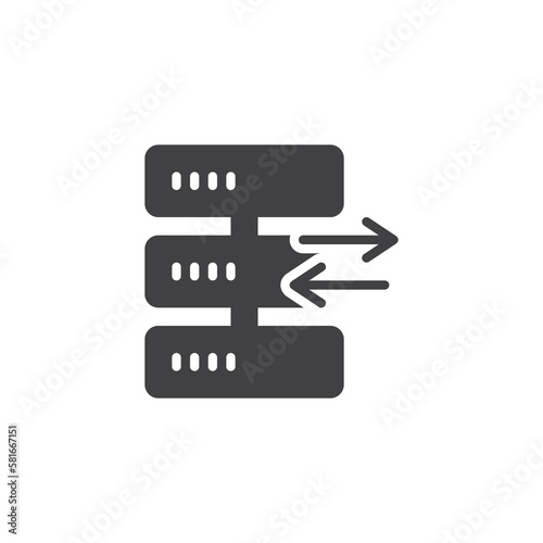 Data transfer vector icon