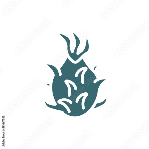 pitaya icon. Filled pitaya icon from vegetables and fruits collection. Glyph vector isolated on white background. Editable pitaya symbol can be used web and mobile