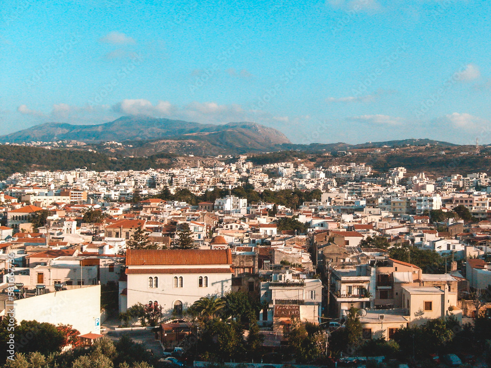 Top view of the Rethimno, Crete, Greece