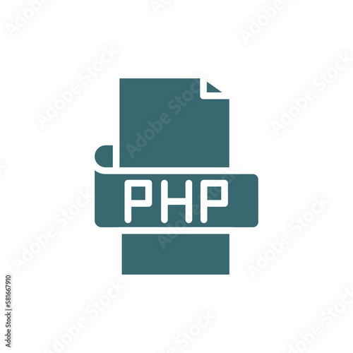 php icon. Filled php icon from information technology collection. Glyph vector isolated on white background. Editable php symbol can be used web and mobile