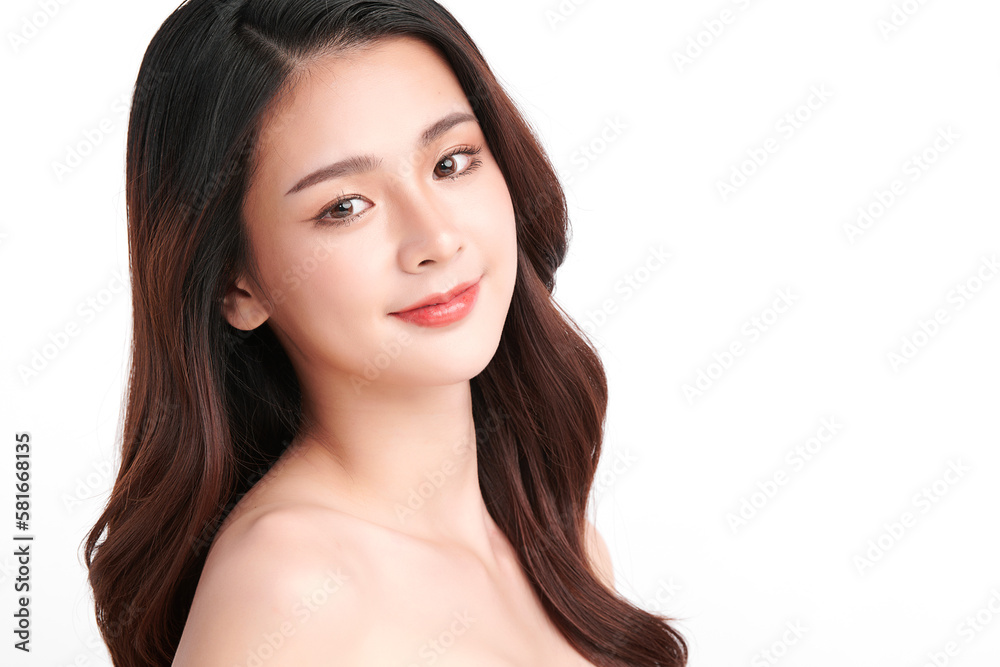 Beautiful young asian woman with clean fresh skin on white background, Face care, Facial treatment, Cosmetology, beauty and spa, Asian women portrait. Beautiful young asian woman with clean fresh skin on white background, Face care, Facial treatment, Cosmetology, beauty and spa, Asian women portrait.