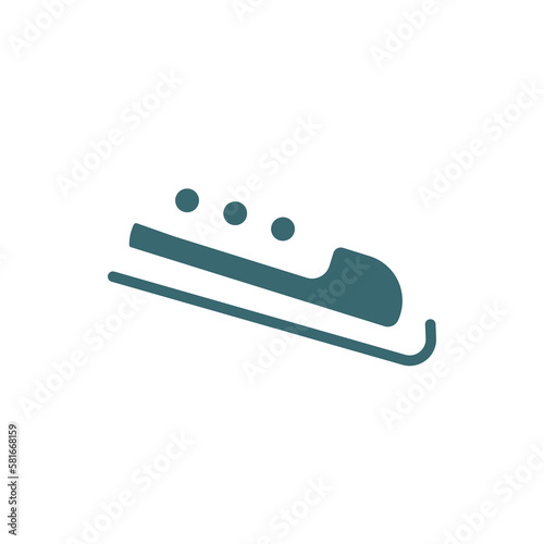 bobsleigh icon. Filled bobsleigh icon from transportation collection. Glyph vector isolated on white background. Editable bobsleigh symbol can be used web and mobile
