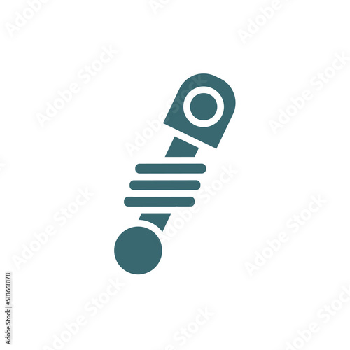 shock breaker icon. Filled shock breaker icon from transportation collection. Glyph vector isolated on white background. Editable shock breaker symbol can be used web and mobile