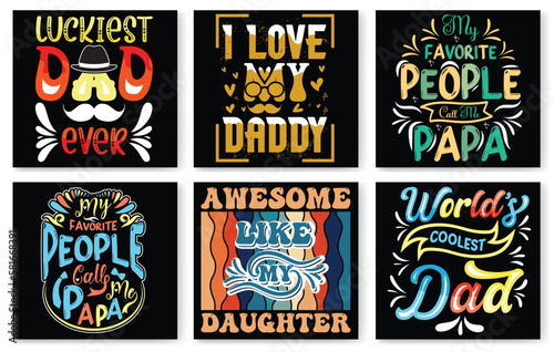 Father's day t shirt design bundle, Dad t shirt design bundle, Happy father's day, Best dad ever