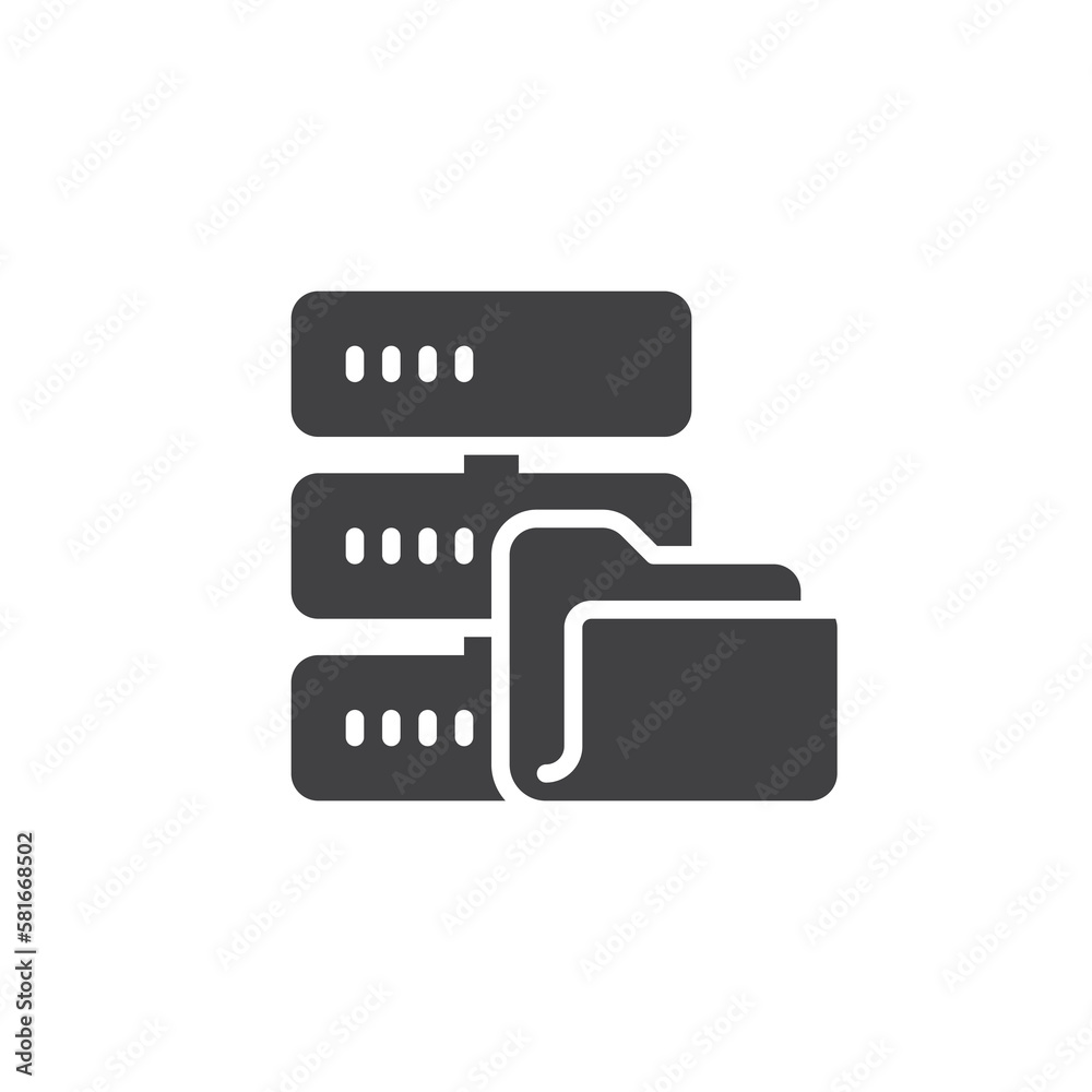 Data server folder vector icon Data server folder vector icon
