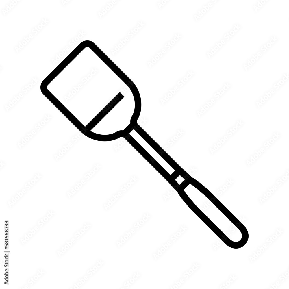 stainless steel spatula kitchen cookware line icon vector illustration stainless steel spatula kitchen cookware line icon vector illustration