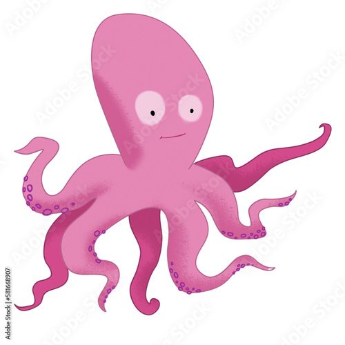 isolated octopus illustration