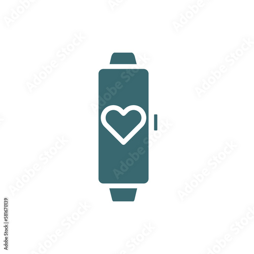 fitness tracker icon. Filled fitness tracker icon from Fitness and Gym collection. Glyph vector isolated on white background. Editable fitness tracker symbol can be used web and mobile