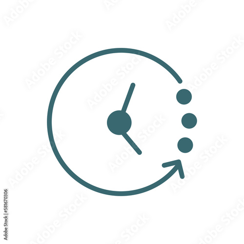 timing icon. Filled timing icon from Human Resources collection. Glyph vector isolated on white background. Editable timing symbol can be used web and mobile