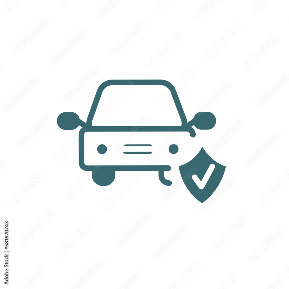 car insurance icon. Filled car insurance icon from Insurance and Coverage collection. Glyph vector isolated on white background. Editable car insurance symbol can be used web and mobile