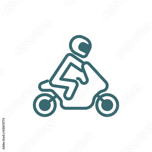 motorbike riding icon. Filled motorbike riding icon from sport and game collection. Glyph vector isolated on white background. Editable motorbike riding symbol can be used web and mobile