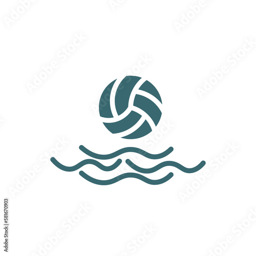 waterpolo icon. Filled waterpolo icon from sport and game collection. Glyph vector isolated on white background. Editable waterpolo symbol can be used web and mobile