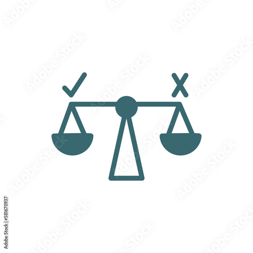 decision icon. Filled decision icon from startup and success collection. Glyph vector isolated on white background. Editable decision symbol can be used web and mobile