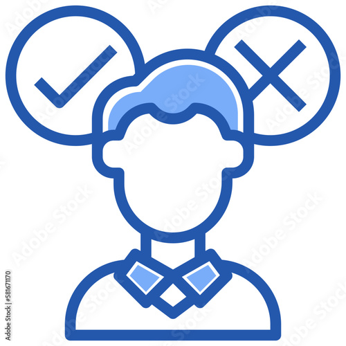 decision making line icon,linear,outline,graphic,illustration