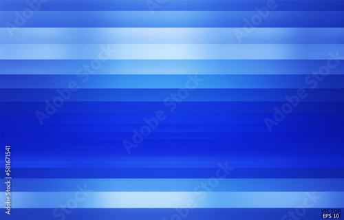 Blue background. Abstract light blue metal gradient. Shiny cyan stripes texture background. Blue geometric texture wall with light reflections. Blue wallpaper. 3D Vector illustration.