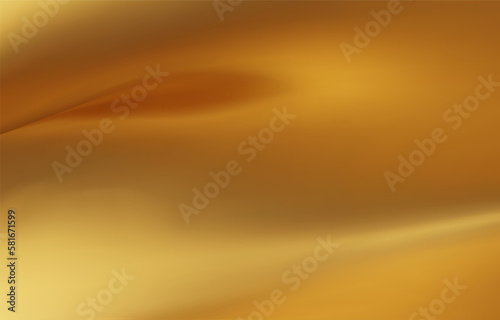 Gold background. Abstract light gold metal gradient. Shiny golden blur texture background. Gold geometric texture wall with light reflections. Yellow wallpaper. 3D Vector illustration.