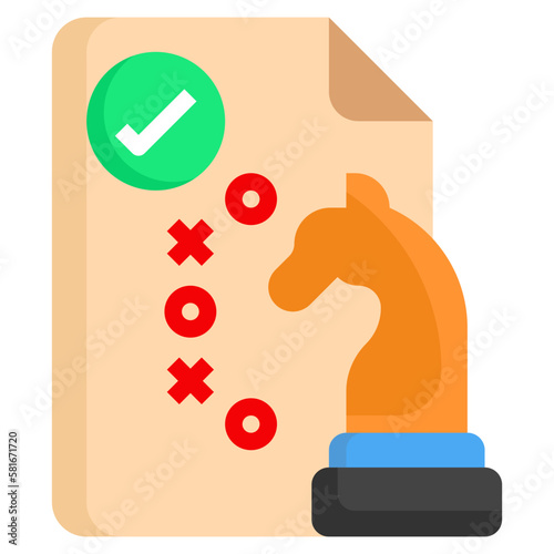 strategy flat icon,linear,outline,graphic,illustration