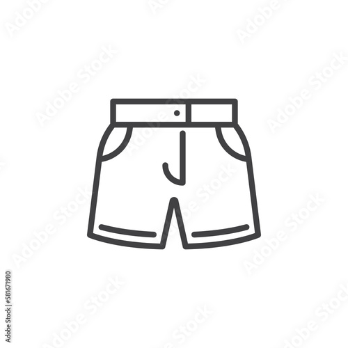 Men's shorts line icon