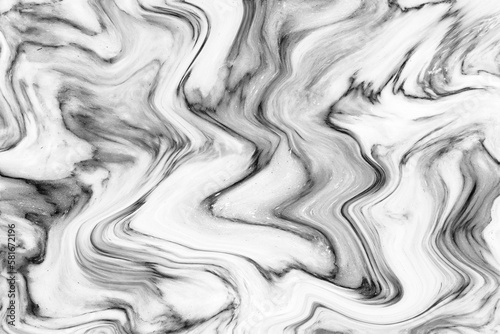 White gray Marble ink acrylic painted waves texture background. pattern can used for wallpaper or skin wall tile luxurious or Cover case mobile phone.