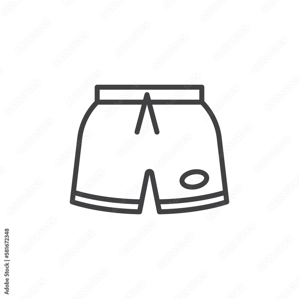 Swimming trunks line icon Swimming trunks line icon