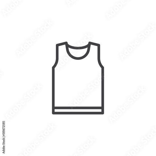 Sleeveless shirt line icon