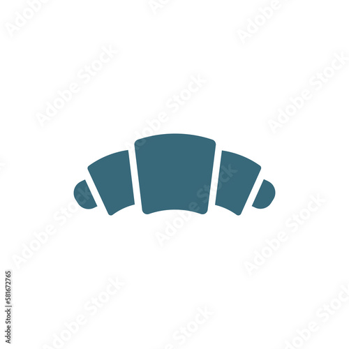 bakery croissant icon. filled bakery croissant icon from restaurant collection. flat glyph vector isolated on white background. Editable bakery croissant symbol can be used web and mobile