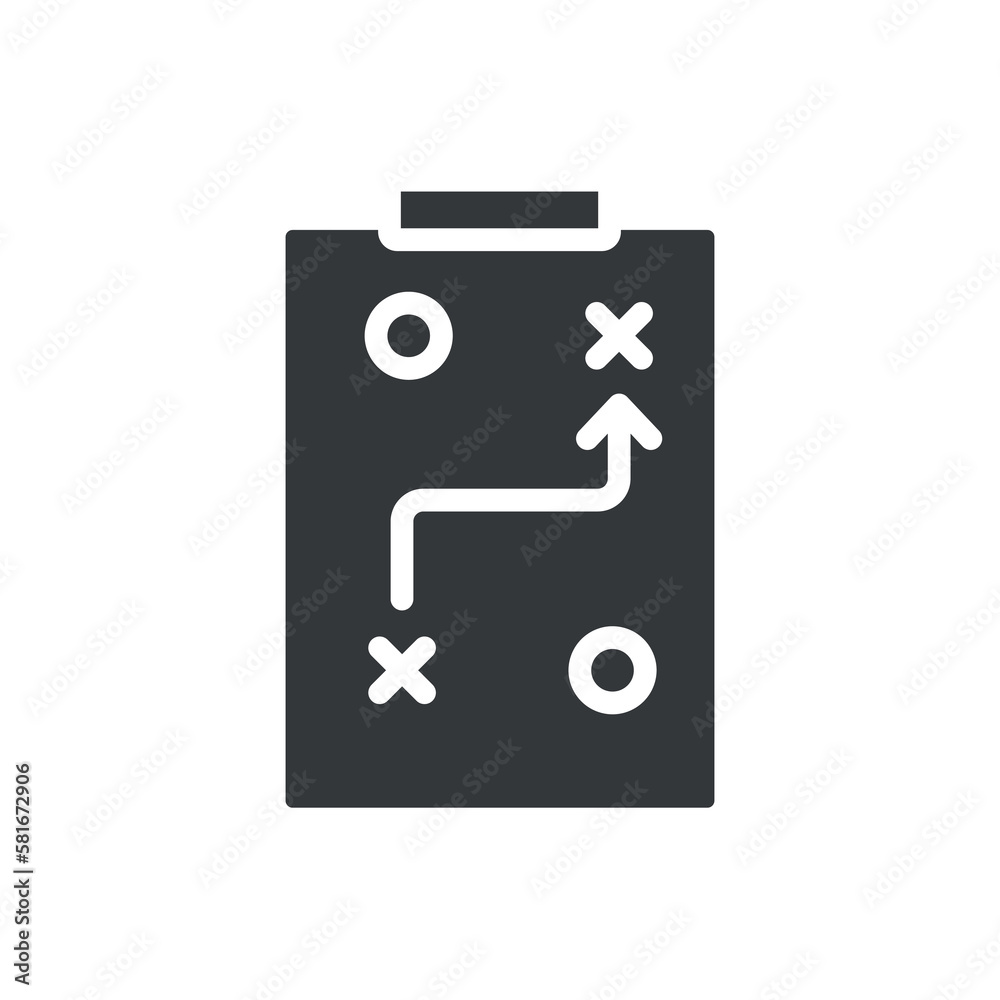 tactic icon.filled tactic icon from business collection. flat glyph vector isolated on white background. Editable tactic symbol can be used web and mobile
