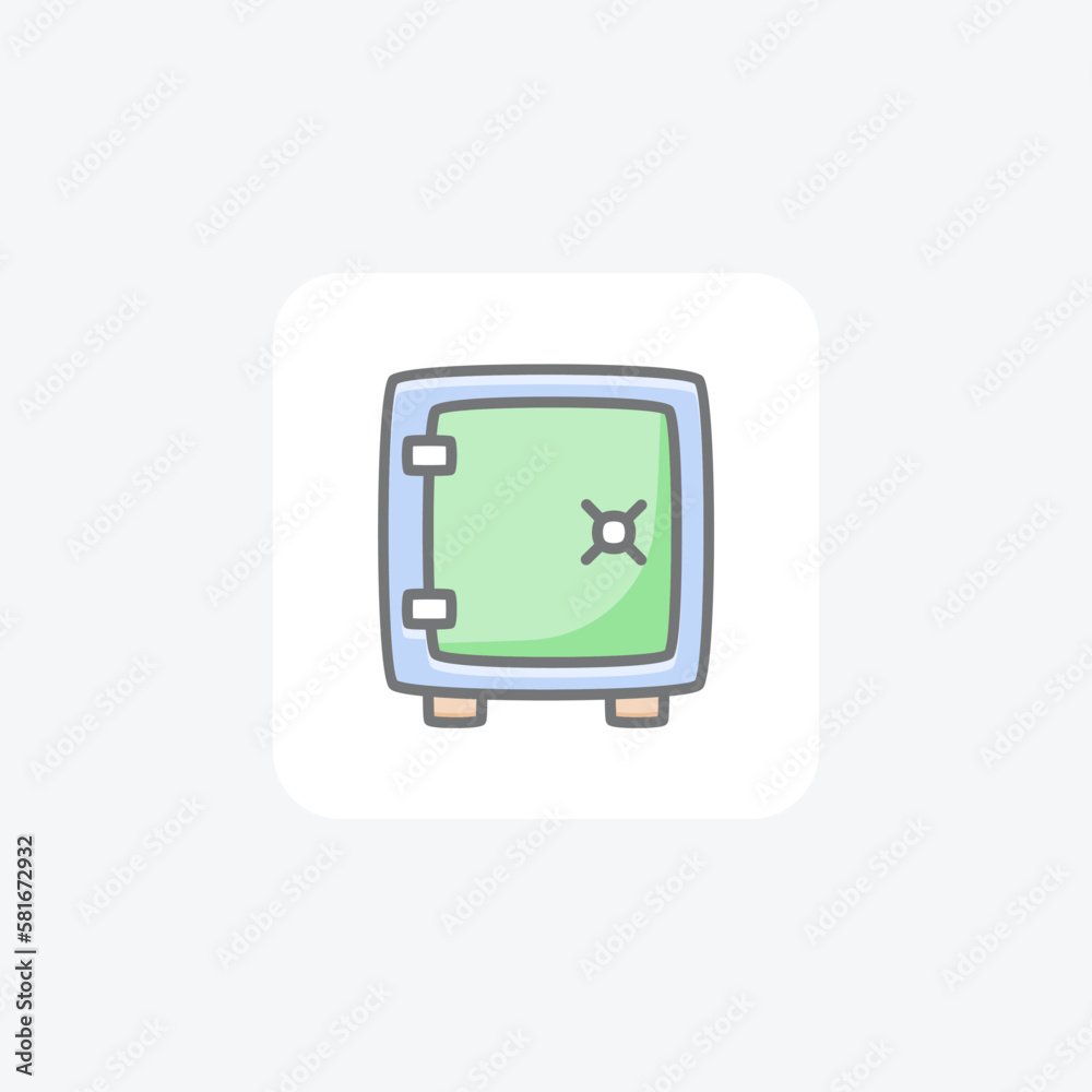 Locker, safe, fully editable vector icon

