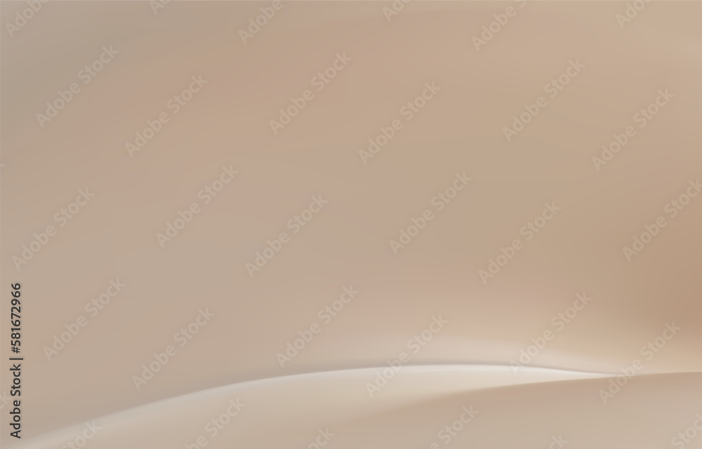 Beige background. Abstract light beige metal gradient. Shiny cream blur  texture background. Geometric texture wall with light reflections. Ivory  wallpaper. 3D Vector illustration. Stock Vector